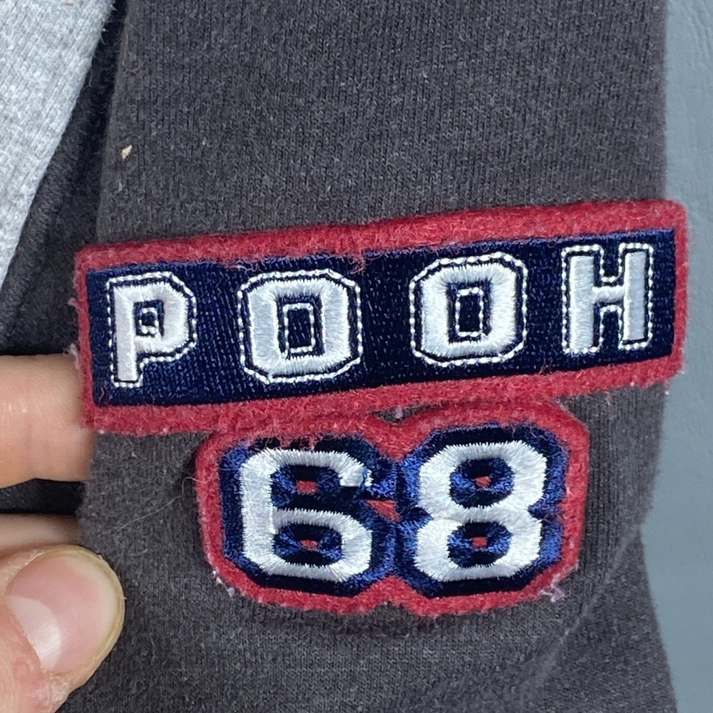 Vintage Y2K Disney Winnie the Pooh Gray Fleece Zip Hoodie XL Good Sport - Picture 5 of 7